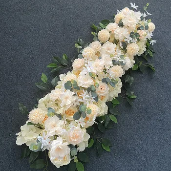 100cm simulācijas kāzu ziedu rindā ilgi sloksnes skatuves izkārtojums kāzu skatuves simulācijas ziedu ceļu rokasgrāmata ziedu rinda-arch