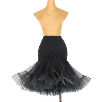 Balles latīņamerikas Deju Apģērbs Sieviešu Svārki Jive Samba Kostīmu Pūkains Fishbone Tango Deju Sniegumu Baleta Svārki DNV14428