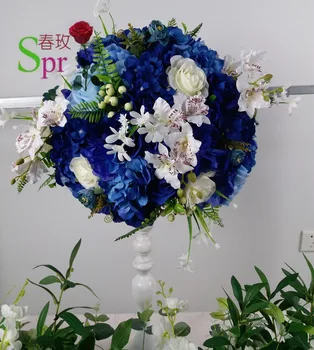 SPR 40cm jauns kāzu galda centrā ziedu bumbu kāzu ceļa radīt mākslīgo flore centrālais kāzu fons ziedu rotājumu