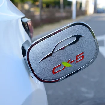 Par Mazda CX-5 CX5 2017-2018 ABS Chrome Gāzes Degvielas Tvertne Liešanas Vāciņš Panelis Melns, 1gb Auto Piederumi