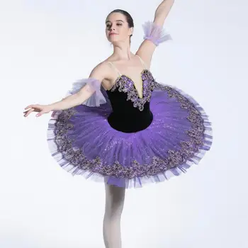 Violeta Profesionālā Baleta Tutu Bērniem, Meitenēm, Sievietēm, Sleeping Beauty Pankūku Tutu Gulbju Ezers Dejas Balerīna Kostīmi