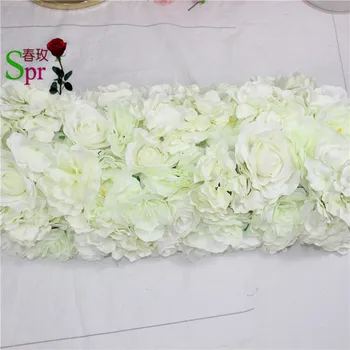 SPR 25cm platums ziloņkaula kāzu arkas, ziedu galda runner centrālais posms fons, dekoratīva mākslīgo ziedu vairumtirdzniecības