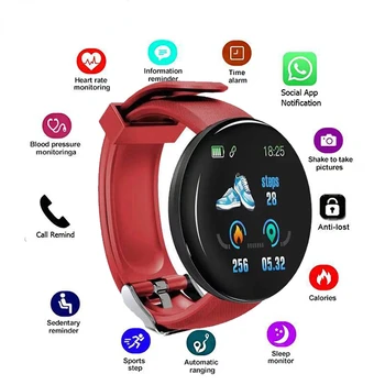 Iphone Xiaomi Huawei Smart Skatīties sirdsdarbība, Asins Spiediena Monitors, Pulkstenis Sports Tracker Pedometrs rokas Pulkstenis Android, IOS
