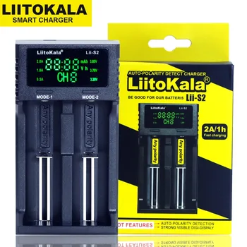 Liitokala Lii-S2 LCD 3,7 V 18650 18350 18500 16340 21700 20700B 20700 10440 14500 26650 1.2 V AA AAA NiMH Litija Baterija Lādētājs