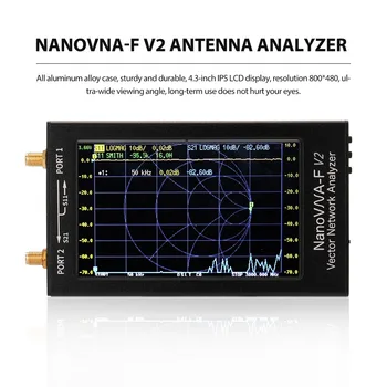 NanoVNA-F V2 4.3 collu 3GHz HF, VHF UHF Vektora Tīkla Analizatoru, Antenas Analyzer SWR