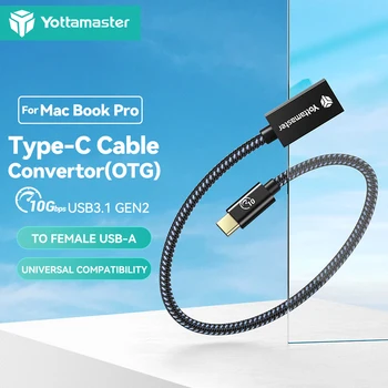 Yottamaster Kabeļu Pārveidotājs C Tipa USB A Pārveidotājs 1000MB/s OTG Pārveidotājs Sieviešu un Vīriešu Vadu USB C-USB A-OTG U Diska Adapteri,