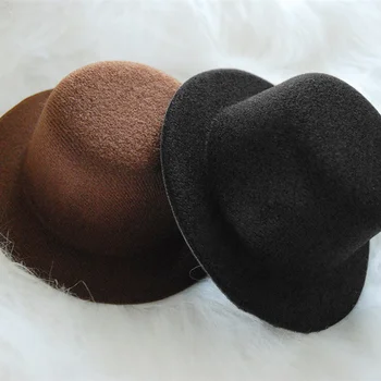 BJD lelles cepuri 1/3 1/4 modes melna brūna cepure leļļu piederumi
