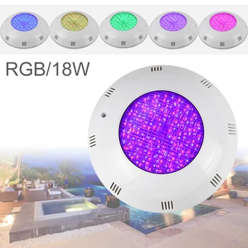 IP68 18W AC12V LED RGB Baltās Bāzes Zemūdens Gaismas Zemūdens Multi-Krāsu Prožektoru gaismā Dīķis / Baseins / Āra