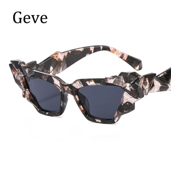 Moderns Nelegālo Cat Eye Sieviešu Saulesbrilles Modes Zīmola Hip Hop Personības Saulesbrilles Sieviešu Briļļu Toņos Oculos De Sol UV400