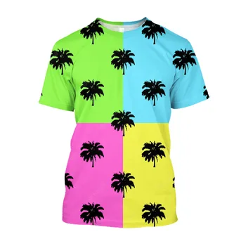 Jumeast 3D Havaju Palmu Koku Iespiests T-krekli Lielgabarīta Havaju salu Pludmales Unisex Baggy T Krekls Jauniešu Apģērbu Gadījuma Kpop T-shirty
