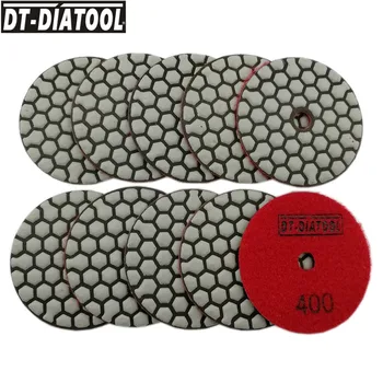 DT-DIATOOL 10pcs/set Sveķu Obligāciju Dimanta Elastīgi Spilventiņi Sausa Slīpēšanas ripa 80mm Keramikas Slīpēšanas Disku Diametrs 3inch