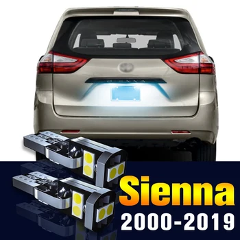2x LED numura zīme Spuldžu Skaits Spuldzes Toyota Sienna 2000-2019 2010 2011 2012 2013 2014 2015 2016 2017 2018 Aksesuāri