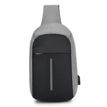 Weysfor Vīriešu Pleca Somas USB Uzlādes Crossbody Somas Vīriešu Anti Theft Krūtīm Spilvenu Īss Ceļojums Kurjeri Messenger Bag Pack Bolsa