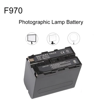 7800mAh NP F970 NP-F970 npf970 Powerbank Akumulators SONY F960 F550 F970 F570 CCD-RV100 Fotogrāfija lampas Baterijas