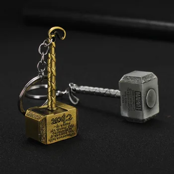 Thor Hammer Metal Keychain Auto Atslēgu Riņķi Automobiļu Rotājumi 3D Piederumi
