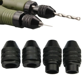 4 veidu Multi Čaks Keyless Par Dremel Rotācijas Instrumentu 0.3-3.2 mm Keyless Urbja Patronas Adapters Converter Universal Mini Čaks