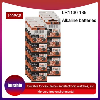 AG10 Baterijas 100gab par Eaxell LR1130 LR54 Monēta Poga Šūnu 1,5 V Sārma D189 D389 D390 G10 G10A 1159SO 1168A 189
