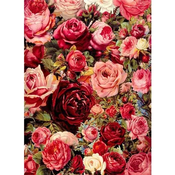 5D DIY Ziedu Rožu Stilā, Dāvanu Kvadrātveida Dimanta Krāsošana Krāsains Roku darbs krustdūrienu Izšuvumi Mozaīkas Mājas Istabas Sienas Dekors
