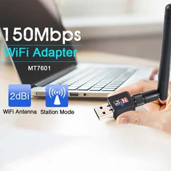 RYRA Mini USB Wi-fi 150 Mb / s 2dB Dongle Uztvērēju 802.11 b/n/g Bezvadu Tīkla Karti, CH DATORU Aparatūra Kabeļi Adapteri, kas Savieno