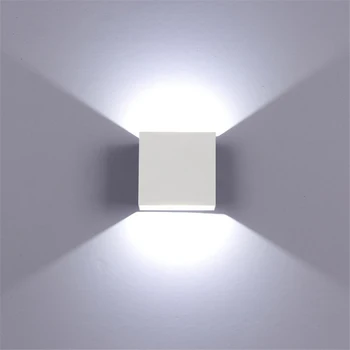 AC90-260V iekštelpu aptumšošana jaunas radošas sienas lampas 6W LED lampas, eju laukumā, sienas lampa, sienas lampas guļamistabas LED sienas lampa balta / melna