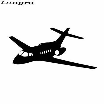 Langru 15.2 CM*7.1 CM Vienkāršu Lidmašīnas Dekoratīvs Raksts Gaisa kuģa Ēnu Vinila Decal Auto Uzlīme Piederumi Jdm
