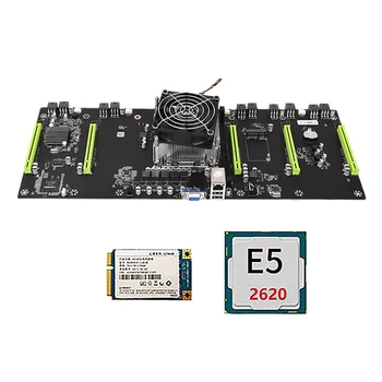 KARSTI ETH79-X5B BTC Ieguves Mātesplati ar E5 2620 CPU+128G SSD+Ventilators H61 LGA2011 80mm PCIE 16X Slots DDR3 operatīvā ATMIŅA MSATA, lai RTX3060