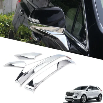 JAUNS-ABS Plastmasas Chrome Stils Durvju Atpakaļskata Spogulī Pīlārs Liešanas Vāciņš Melns, Sloksnes Cadillac XT5 2017-2021 Auto Stils