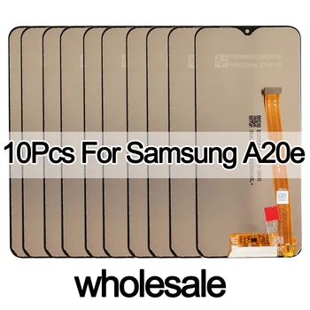 10pcs/daudz Incell LCD Samsung Galaxy A20e A202 A202F A202DS LCD Displejs, Touch Screen Digitizer Montāža A20e LCD ar rāmi