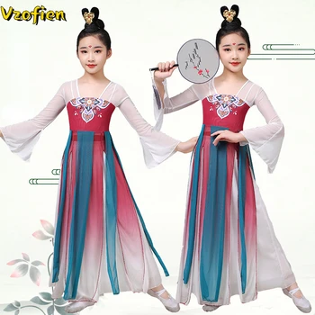 Ķīnas Klasiskā Stila Deju Kostīms Meitenēm Tradicionālo Seno Hanfu Apģērbu Meitene Han Dinastijas Deju Apģērbi Pasaku Austrumu Deju