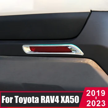 Toyota RAV4 XA50 Hibrīda 2019 2020 2021 2022 2023 Automašīnas Aizmugurējo Buferi Miglas lukturi, Lampas Vāciņš Melns, Molding Rotāt Rāmja Piederumi