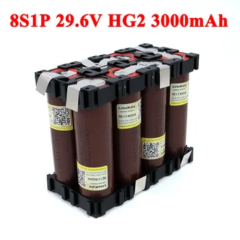 8S1P 18650 HG2 3000mAh akumulators 20 ampēri 29.6 V/30V par Skrūvgriezi Elektriskie rokas urbi baterijas šuves akumulatoru