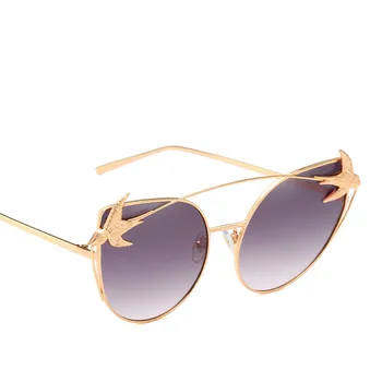 Līdz 2018. ar Putnu Rāmis Sievietēm Zīmola Dizaineru, Vintage Sieviešu Saulesbrilles Modes Toņos UV400 oculos feminino saules brilles brilles
