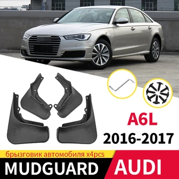 AUDI AL6 A6 2016-2017 Auto Spārnu Splash pierādījums Nogulumi-Pierādījums, Lietus necaurlaidīgs Utt.Melns ABS Dubļusargi 4GAB