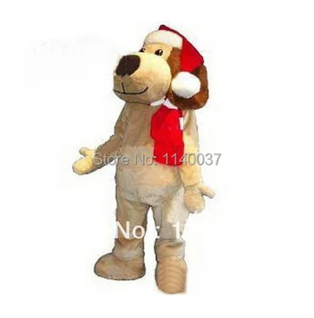 talismans Ziemassvētku Kucēnu Suņu Talismans Kostīmu Pieaugušo Lieluma Plīša Suns Kucēns Mascotte Apģērbs Atbilstu EMS bezmaksas piegāde