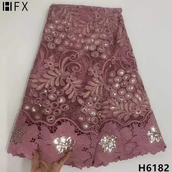 HFX sīpolu rozā franču mežģīņu auduma Modes nigērijas tilla mežģīnes, audumi kleita 5yards/daudz āfrikas acs sieviešu kleita H6182