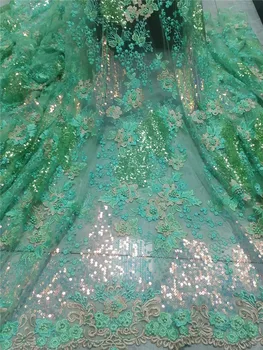 Super jauki Embroiderd franču tilla neto mežģīnes sequined Āfrikas auduma mežģīnēm Party kleita kāzu kleitu dāmas svārki