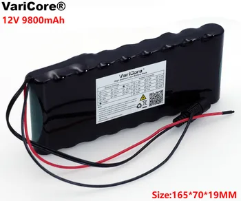 VariCore 12 v 9.8 Ah 9800mAh 18650 Uzlādējams Akumulators 12,6 V BMS Aizsardzības pārvalde CCTV Monitors akumulators DC 5.5*2.1 mm