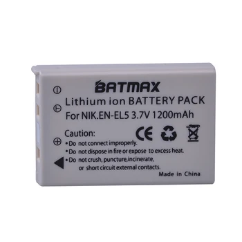 Batmax 1pc EN-EL5 EN EL5 ENEL5 Uzlādējamo Akumulatoru NIKON Coolpix P530 P520 P510 P100 P500 P5100 P5000 P6000 P90 P80 Kamera