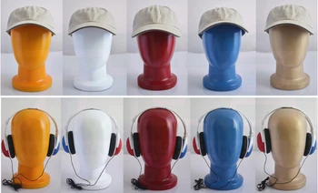 Piecas krāsas manekena galvas parūka/cepure/kaklarota/neckerchief reklāmas modeli, galvenais GRP MELNS/balts/sarkans/zils/ligh zelta krāsa