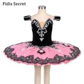 Melns+Rozā Cukura Plum Fairy Baleta Sniegumu Deju Kleita,Sieviešu Klasisko Pankūku Tutu,Balerīna Profesionālās Skatuves Tērpiem