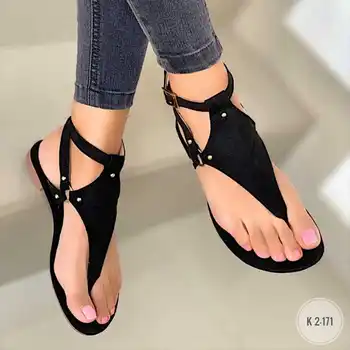 2022 Jaunā Sieviešu Sandales Vasarā Āra Pludmales Flip-flop Sandales Stabilu Modes Gladiatoru Sandales Sieviešu Dzīvokļos Gadījuma Dāmas Kurpes