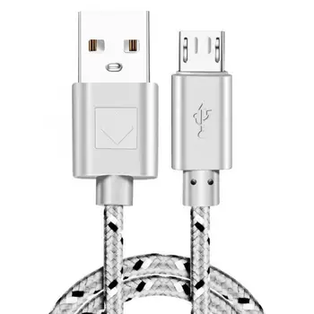 200cm Viegla, Ātra Uzlāde, Micro USB Līniju Krāsainu Lentu, Datu Kabelis Piemērots Visām Ierīcēm, kas Izmanto Micro-USB Interfeiss