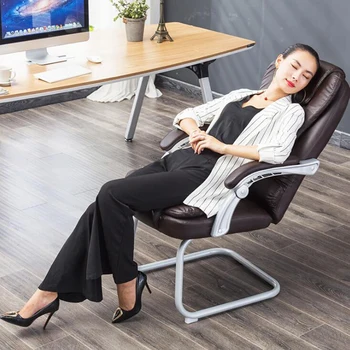 Mūsdienu vienkāršība var apgulties boss krēslu PU ādas Sadzīves datora krēsla Loku biroja krēsls Darbiniekiem krēsls