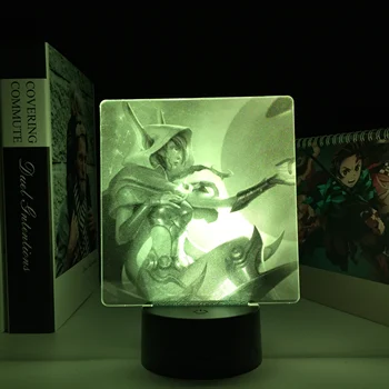 Dual Krāsu Spēle Attēls LED Nakts Gaismas, Bērnu Dzimšanas dienas Dāvanu Guļamistaba Dekori Gaismas Divu Toņu Krāsains LED Akrila Galda Lampa