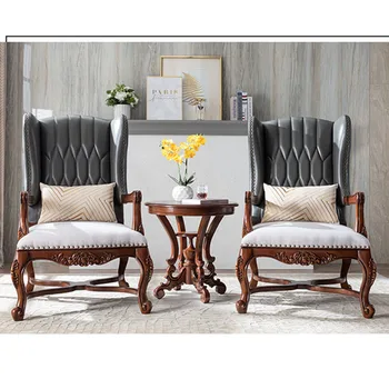 Amerikāņu Masīvkoka Viena Dīvāna, Krēsla Dzīvojamā Istaba Tiger Krēsli Slinks Eiropas Stila Vieglā Luksusa Atpūtas Telpa Dīvāns Mūsdienīgas Mēbeles