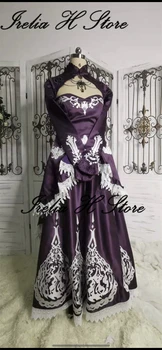 FF14 Kostīmu Final Fantasy XIV Kāzu kleitu cosplay kostīmu Sākotnējā izšuvumi kleita pasūtījuma izgatavotu/izmērs