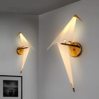 Putnu sienas lampas modernās LED dzīvojamās istabas sienas lampas jaunums eju sienas lampas Ziemeļvalstu apgaismojums personības guļamistabas gultas sienas lampas