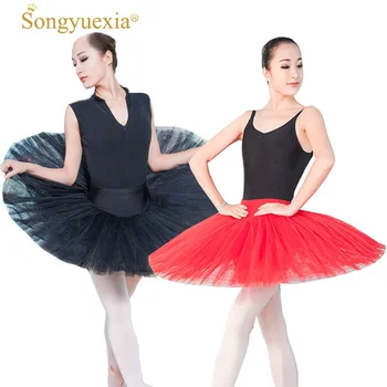 2022 Vairumtirdzniecības Sieviešu Baleta Deju Kleita Jaunu Pieaugušo Tutu Deju Svārki Gulbis Deju apģērbi Melns Balts Sarkans