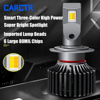 CARCTR F7 100W Auto LED Lukturu Izcelt Trīs krāsu Plašu Spriegums 24V 3000K 4500K 6500K H4, H1, H7, H8, H9 H11, Kravas auto Kravas Spuldzes