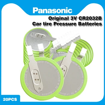 20pc Jaunu Oriģinālo Akumulatoru Panasonic CR2032B CR2032 CR2032HR 3 V Automašīnu Riepu Spiediena kontroles Poga Baterijas
